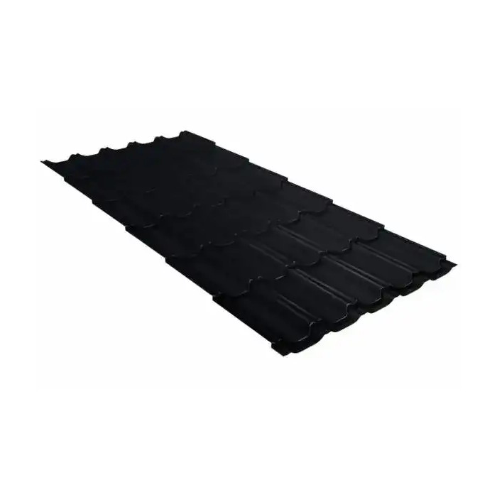 Металлочерепица Grand Line Kvinta plus (Квинта Плюс) 0,5 PurPro Matt RAL 9005 Черный