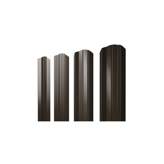 Штакетник М-образный А Grand Line 0,5 Atlas RR 32 Темно-Коричневый